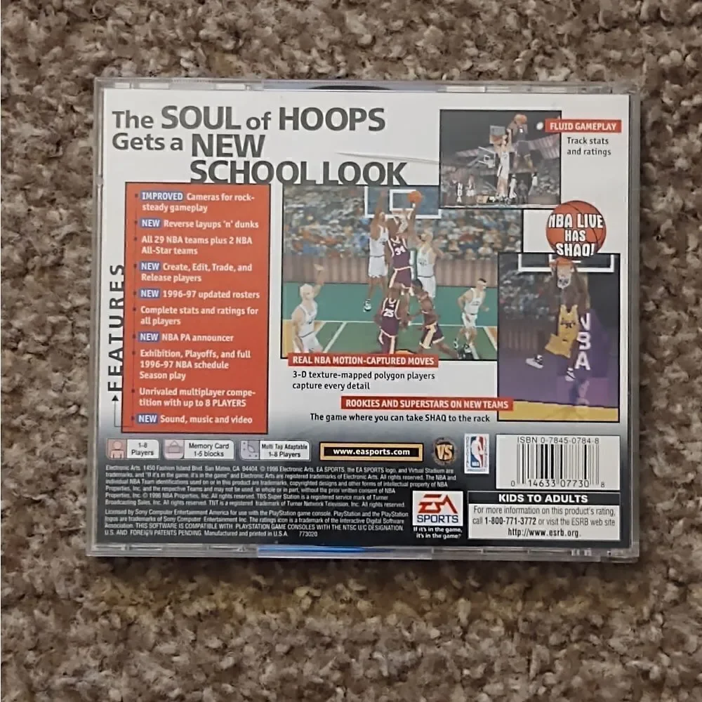 NBA Live 97 on Playstation 1, PRE-OWNED